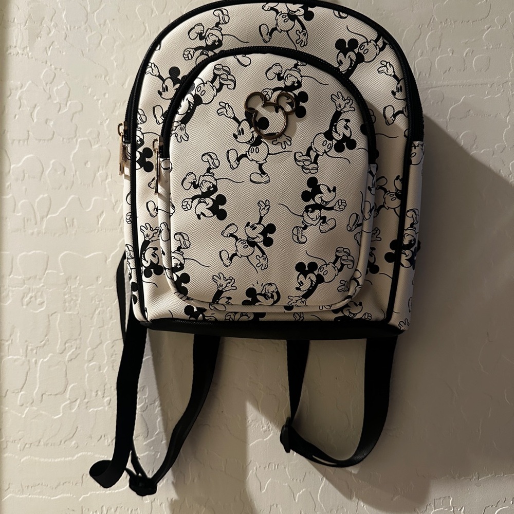 BIOWORLD Mickey Mouse Black and White Backpack purse